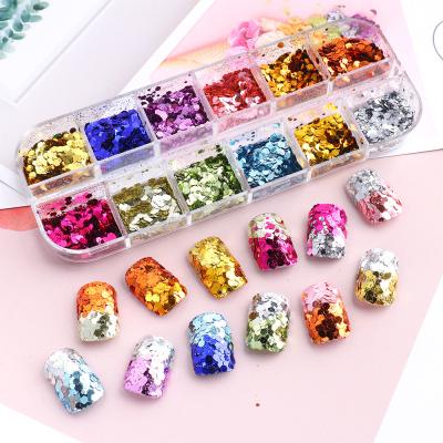 China Easy Apply Nails DIY Design Manicure Nail Decoration Combination Gradient Mermaid Ji Color Diy Nail Glitter for sale