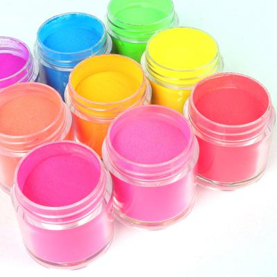 China Excellent Nail Art Effect Crystal Polymer Gel Polish Nail Supplies Nail Extension Carving Acrylic Dye Neon Nail Powder Set for sale