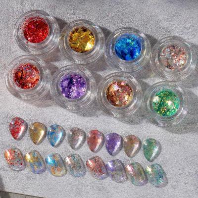 China Excellent Nail Art Effect High Quality Professional Nail Decoration Diy Glitter Nail Laser Luminous Nail Acrylic Powder for sale