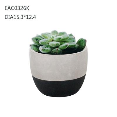 China Black Succulents Concrete Plant Pots Outdoor Decoration Mixed colors for sale