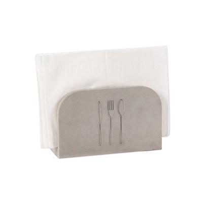 China Table Rectangle Natural Concrete Tissue Box Simple 0.98 Kg  ROHS , REACH for sale