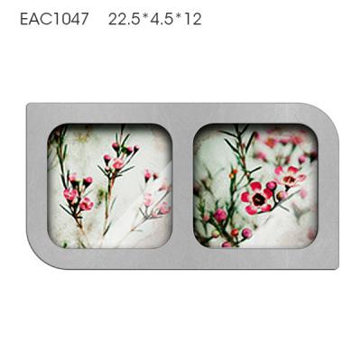 China Handmade Mirrored Picture Frames Two Pcs / Concrete Personalized Picture Frames for sale