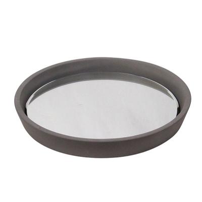 China Stable Mirror Concrete Round Tray dinner Heat - Resistant Cracking - Proof for sale