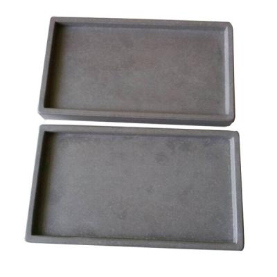 China Large Light Grey Natural Concrete Tray Rectangle For Towel , Storage for sale