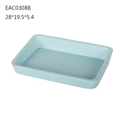 China Dyed Rectangular Concrete Tray Smooth Bathroom Decor For Towel Holder for sale