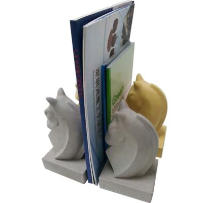 China Animal Shape Decorative Concrete Bookends Yellow , White Painting for sale