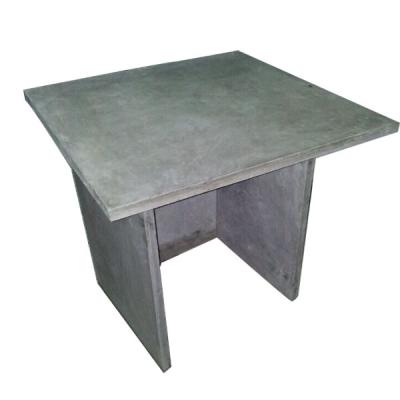 China Dark grey cement side table square / natural concrete dining table for sale