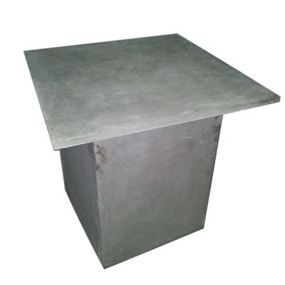 China Detachable square concrete side table / TBA garden concrete top desk for sale