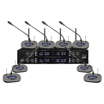 China K8 Convenient Digital Desktop Audio Professional Wireless Microphone 2/4/6/8/10/12-channel Portable Conference System for sale