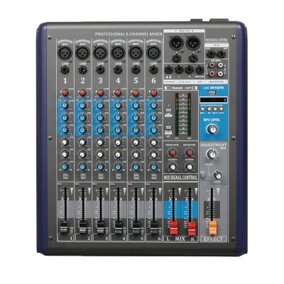 China Professional Audio Equipment Used 6 / 8 / 12 Channels Sound Speaker Digital Professional Audio Mixer for sale