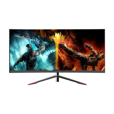 China Hot Sale 30 Inch Curved Frameless 2K 100hz 2560 x 1080 Curved Monitor Gaming LED LCD Monitor for sale