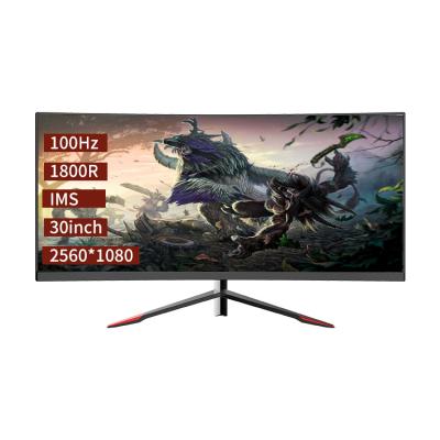 China Factory wholesale 30 inch 100hz curve screen 2K resolution curved gaming monitor computer monitor for game for sale