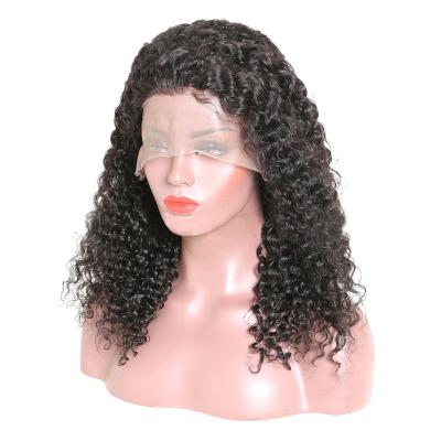 China Can Be Dyed Glueless Virgin Hair 100% Brazilian Virgin Hair Glueless Lace Front Wig Human Hair 360 Transparent Swiss Lace Frontal Wig Peruk Curly for sale