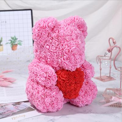 China Pe 40cm pink bear teddy valentine's day, birthday, anniversary gift for sale