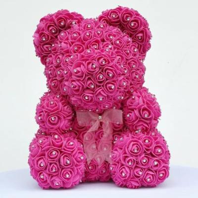 China Valentine Bears Diamond Rose Bear 2020 valentines day Diamond Teddy Rose bears gift with gift box for wholesale for sale