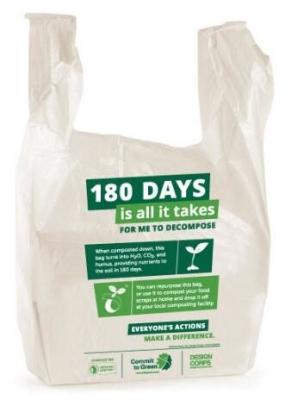 China Bolso claro amistoso abonable biodegradable de la comida de Eco el bio, basura blanca biodegradable empaqueta bolsos abonablees de los residuos orgánicos en venta