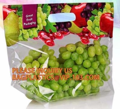 China la bolsa de plástico de la fruta fresca para la cereza de empaquetado, bolso para bolso de la uva de la forma de la cereza dulce de la fruta fresca, de la moneda o de U en venta