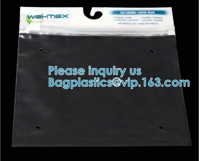 China Biodegradable Hanger Hook Plastic Underwear Packaging Bags With Hanger, Frosted Hook Bag Button Opening for sale