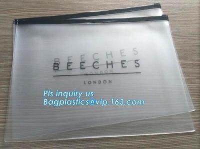 China Cosmetic Packaging Customized Clear PVC Travel Slider Bag/Manufacture pvc packaging bag,packaging pvc bag, slider zipper for sale