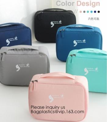 China Bolso cosmético personalizado de la dama de honor de la lona portátil del regalo, bolso cosmético lavado del artículo de tocador de la lona, Bagease, bagplastics en venta