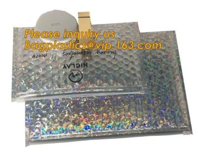 China el holographi metálico del correo aéreo subió bolso de burbuja rellenado burbuja del resbalador del bolso de burbuja del anuncio publicitario/k del oro, fábrica olográfica en venta