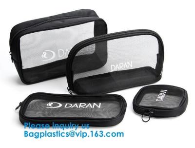 China Viaje multi colgante portátil Mesh Cosmetic Bag, bolsos de la función de la belleza del bolso impermeable del maquillaje del maquillaje en venta