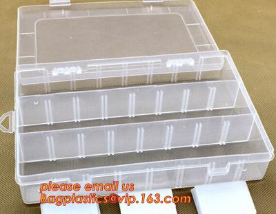 China Caja de almacenamiento plástica para el accesorio de los tornillos, almacenamiento transparente multifuncional Kit Plastic Container Box con 8 Compartme en venta