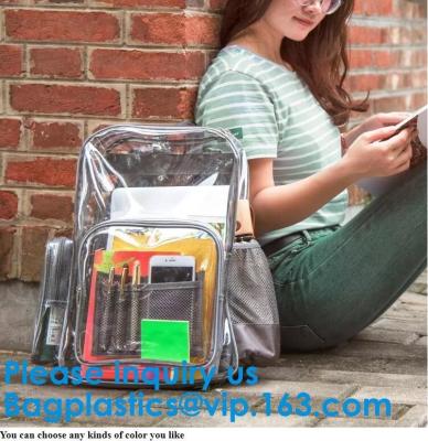 China Mochila plástica transparente para los niños de los niños, señora olográfica Strapping School Bag Backpa del bolso de escuela del claro del PVC del PVC de la moda en venta