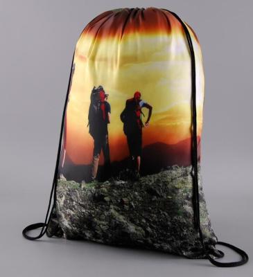 China Bolso de lazo promocional de encargo de la mochila/del poliéster del lazo del bolso de lazo, mochila de encargo del poliéster de 190T 210T 210d en venta