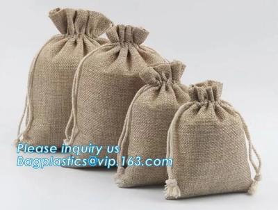 China bolso de lazo colorido de la tela escocesa del nuevo estilo del bolso de compras de la arpillera del bolso del yute del lazo el pequeño, pequeño yute personalizado del cáñamo dibuja en venta