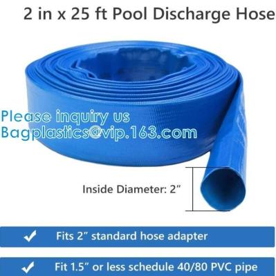 China General Purpose Reinforced PVC Lay-Flat Water Discharge Hose,For Use While Back-Washing Filters And Draining Pools for sale