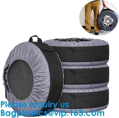 China La rueda 600D y el neumático automotrices ULTRAVIOLETA antis empaqueta la cubierta de rueda automotriz del neumático del neumático de repuesto con las manijas que llevan Tote Car Wheel en venta