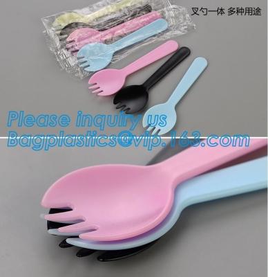 China Cubiertos de bambú fijados para viajar, cubiertos de la cena reutilizable amistosa de Eco de la manija de la historieta fijados para el bagplastics del vajilla de los niños en venta