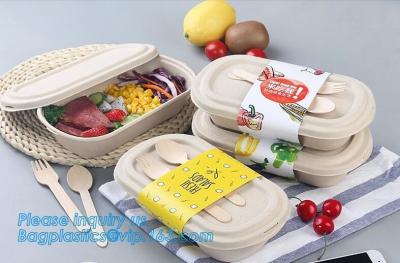 China Reduzca el cuenco a pulpa, caña de azúcar se llevan el envase de los alimentos de preparación rápida con la tapa, envases de comida abonablees de la cubierta del bagazo de la caña de azúcar pac en venta