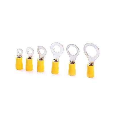 China Connecting Yellow Copper Wire Terminals Series Crimp Electrical Plugs Crimp Connector Ring Terminal for sale