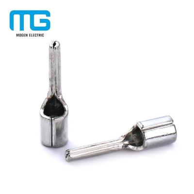 China PTV2-10 Connecting Wires Non-Insulated Easy Entry Pin Terminals For Quick Crimp Electrical Terminal Connectors for sale