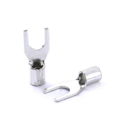 China Snb Copper Fork Non-Insulated Copper Spade End Lugs Without Protective Sleeve for sale