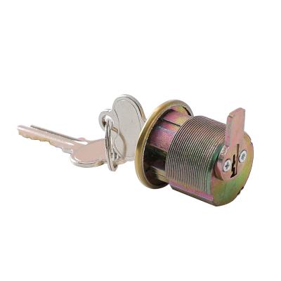 China Polished Brass Mortise Cylinder Lock Polished Brass Door Lock With 2 Keys for sale