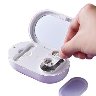 China Hotel Mini Portable Contact Lens Cleaner, Contact Lens Case 46khz Clean Technology with Battery USB Cable for Glass Cleaning for sale