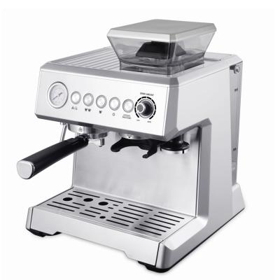 China Semi Automatic Hotel 1350W Espresso Coffee Maker Machine With Grinder for sale