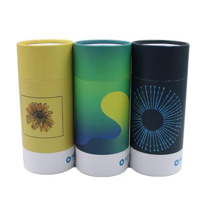 China Recyclable Round Containers Box Recycled Material Custom Printing Core Kraft Paper Tube Small Jar for sale