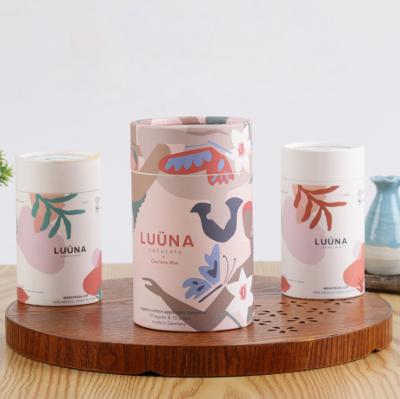 China Recyclable Containers Round Box Recycled Cardboard Gift Paper Tube Material Custom Jar for sale