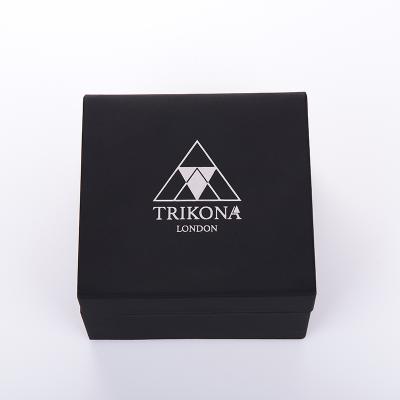 China Luxury Hot Selling Luxury PU Watch Box Display Black Leather Packaging Boxes Custom Logo OEM Watch Box for sale