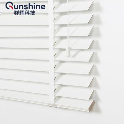 China Wholesale High Quality Waterproof Custom House Window Wood Blinds Blinds White Automatic Wood Blinds Shutters for sale