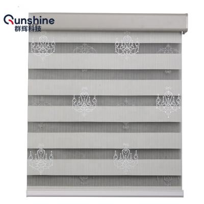 China Customization Eco - Friendly Vertical French Door Blind Shades Curtains Blinds In Rollls Zebra Plain for sale