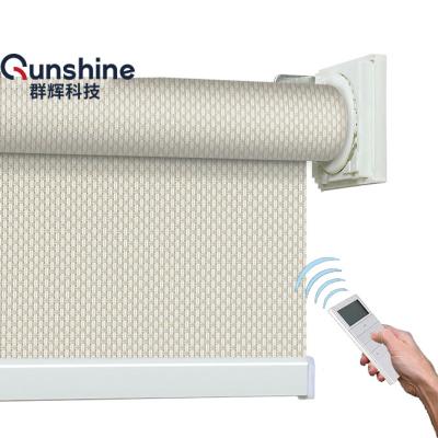 China Durable Customization Roller Shade Blackout Roller Remote Control Motorized Chain Window Blinds for sale