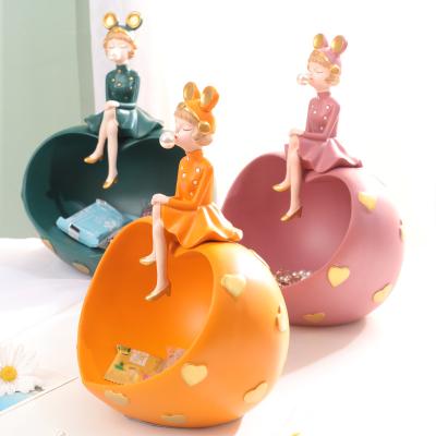 China Nordic light luxury creative home resin living room girl bubble desk ornaments eco-friendly decoration for sale