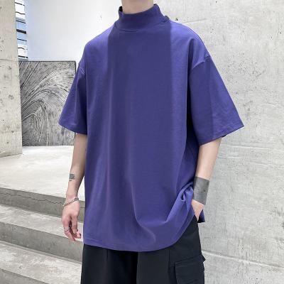 China Wholesale High Street T-shirt Plain Tops Anti-Wrinkle T-shirt Neck Cotton Tees For Men for sale