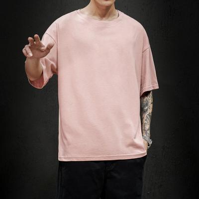 China Multicolor Custom Simple Cotton T Shirt Anti-Wrinkle Pink T Shirts 100% T Shirts For Men for sale