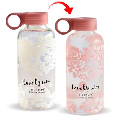 China New Classics / Postmodern Customize Color Changing Glass Water Bottle Mug With Logo for sale